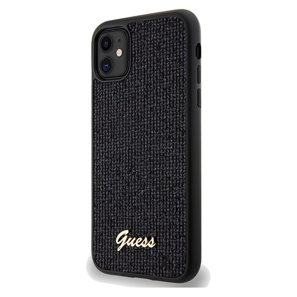 Etui Guess GUHCN61PMSDGSK iPhone 11 / Xr 6.1" czarny/black hardcase Disco Metal Script Case