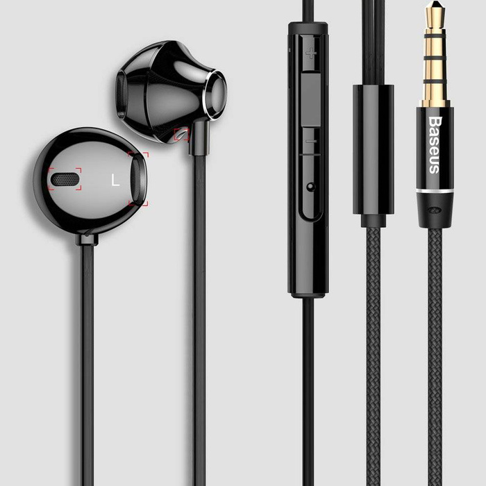 Baseus Encok H06 In-Ear-Kopfhörer Fernbedienung Headset Silber (NGH06-0S)
