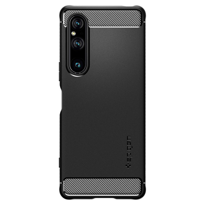Cover Spigen Rugged Armor MATTE Sony Xperia 1 V Nero Case
