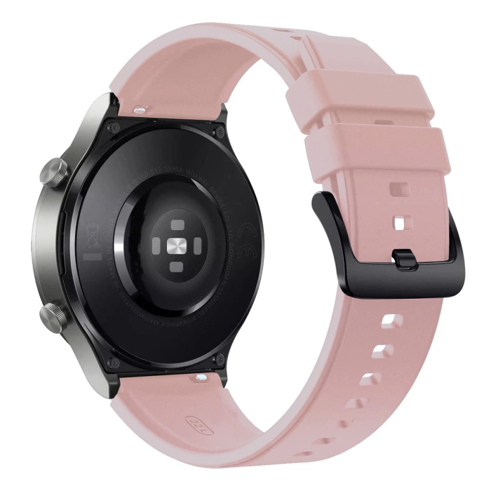 Silikonarmband für Huawei Watch GT 2/3/4/2 Pro/3 Pro/4 Pro/GT 2e 46 mm – Puderrosa