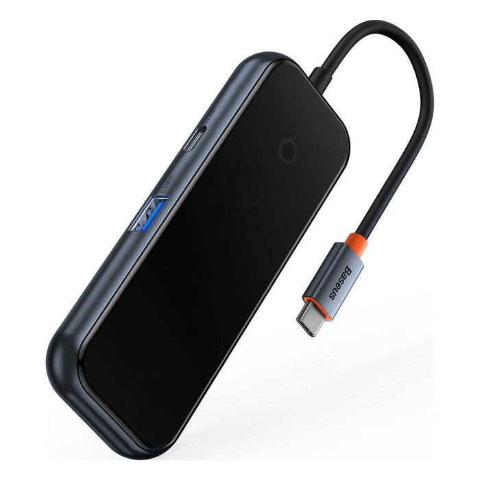 Baseus AcmeJoy HUB 4 porte da USB-C a 1xUSB-C / 4xUSB3.0 grigio scuro