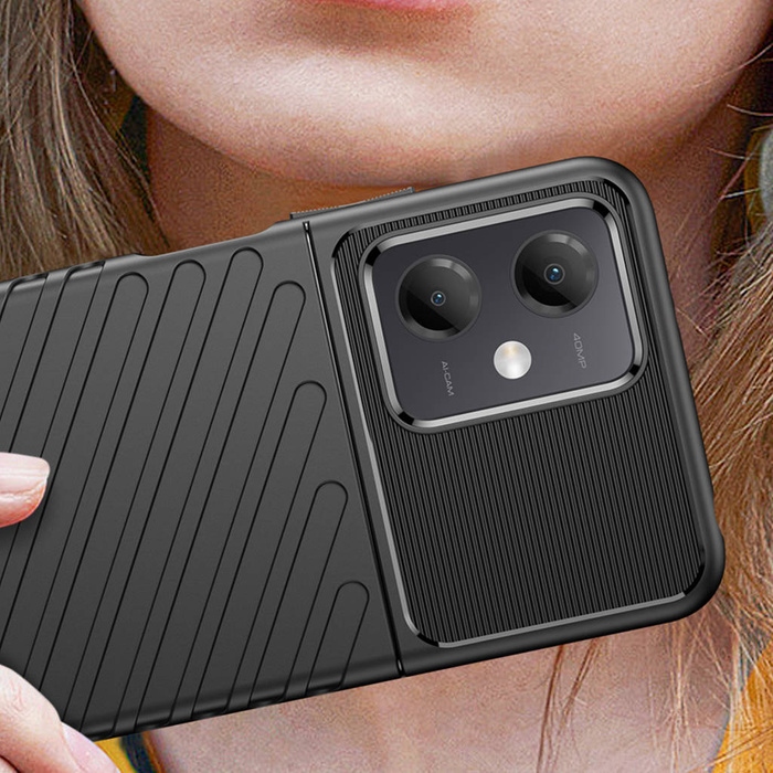 Thunder Case Xiaomi Poco X5 5G / Redmi Note 12 5G funda armadura de silicona negra