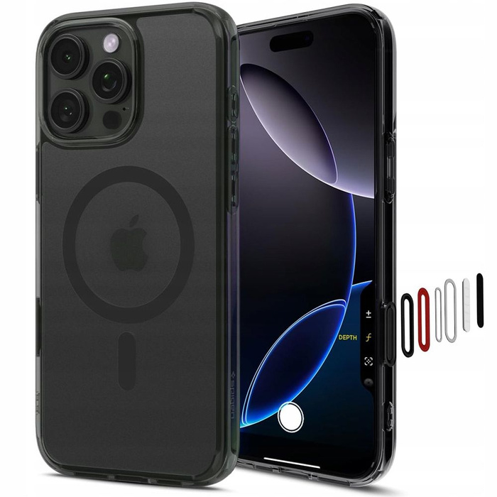 Hülle Spigen Ultra Hybrid Mag MagSafe IPhone "T" 16 PRO FROST SCHWARZ