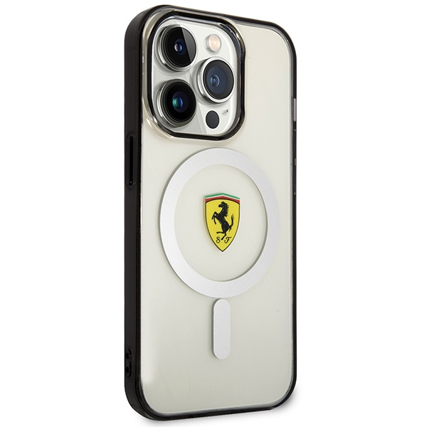 Coque Ferrari FEHMP14LURKT iPhone 14 Pro 6.1" clear/transparent hardcase Outline MagSafe Case