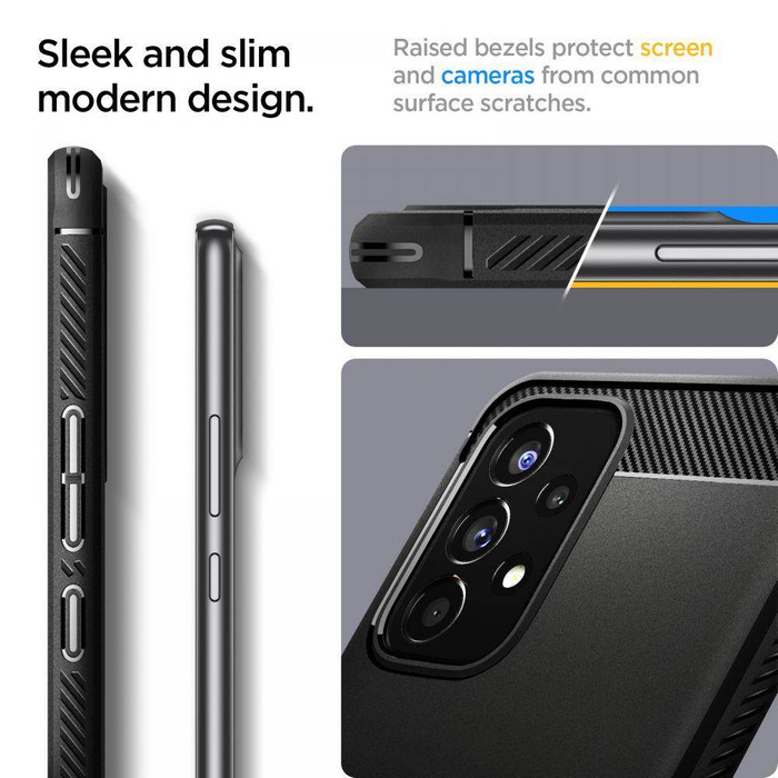 Coque Spigen Rugged Armor Samsung Galaxy A53 5G MATTE Noir + Verre 3mk Verre flexible Lite
