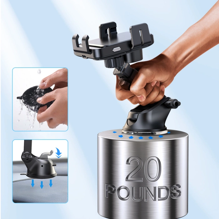 Joyroom JR-ZS219 electric dashboard mount with 15W inductive charger - black