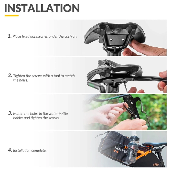 Rockbros Multifunkční držák 31210013001 Stabilizátor brašny na sedlo - černý