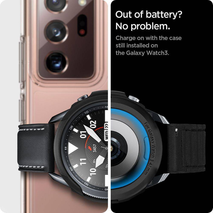 Puzdro SPIGEN Galaxy Watch 3 41mm Liquid Air Black