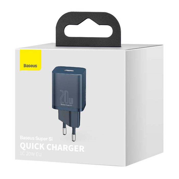Baseus Super Si 1C rychlá nabíječka USB Typ C 20 W Power Delivery modrá (CCSUP-B03)