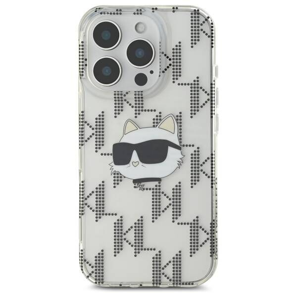 Etui Karl Lagerfeld iPhone 16 Pro 6.3" przezroczysty/transparent hardcase IML Choupette Head Electroplated
