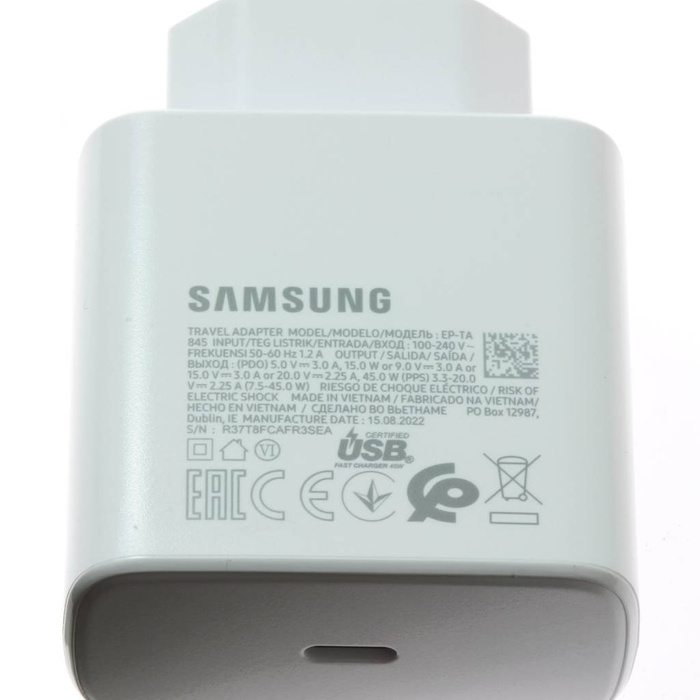 Original SAMSUNG EP-TA800 Super Fast Charging Negro