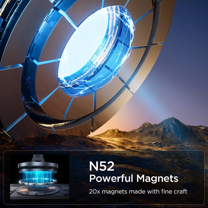 Support de téléphone de voiture magnétique pliable Joyroom JR-ZS403 sur le tableau de bord - gris