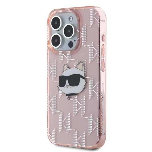 Etui Karl Lagerfeld KLHCP15LHKLPCHP iPhone 15 Pro 6.1" różowy/pink hardcase IML Choupette Head & Monogram