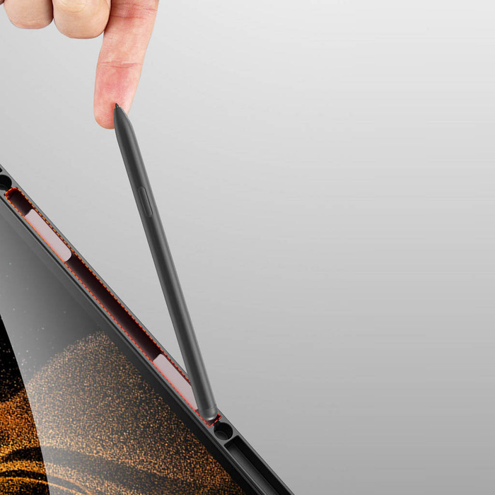 Housse pliable Dux Ducis Domo pour tablette avec fonction Smart Sleep support Samsung Galaxy Tab S8 Ultra noir