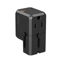 Choetech PD6038 USB-C USB-A PD 20W cestovní nabíječka USA EU UK AU - Černá