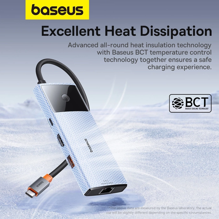 HUB USB 6in1 Baseus Metal Gleam Serie II USB-A/USB-C/USB-C PD/HDMI/RJ45/SD/TF - nero