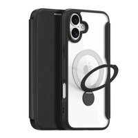 Dux Ducis Skin X Pro iPhone 16 Case with MagSafe, Flip and Stand - Black