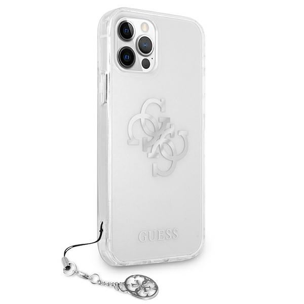 Case GUESS Apple iPhone 12 Pro Max 4G Silver Charms Collection Clear Hardcase