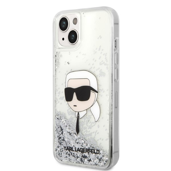 Etui Karl Lagerfeld Klhcp14mlnkhch Iphone 14 Plus 6,7" Srebrny/silver Hardcase Glitter Karl Head Case