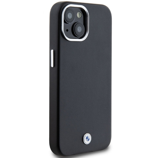 Coque Bmw Bmhmp15m23pufwk IPhone 15 Plus / 14 Plus 6.7 "black/black Signature Wrapped Metal MagSafe Case