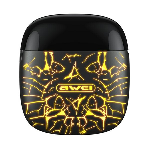 AWEI Casque Bluetooth 5.0 T28 Pro TWS + station d'accueil noir/noir