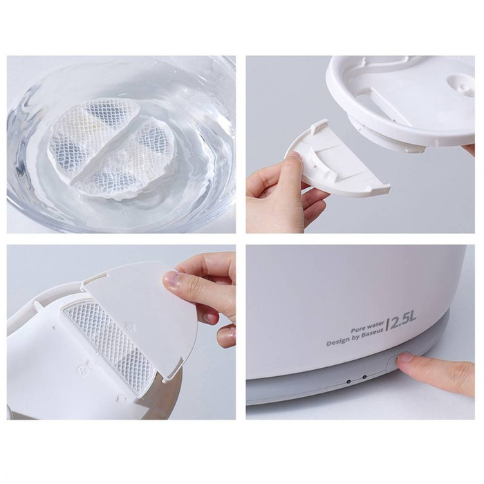 Sada filtrů Baseus pro inteligentní krmítko pro domácí mazlíčky (8 ks) bílá (ACLY010002)