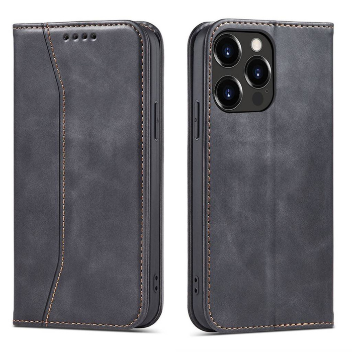 Custodia Magnet Fancy Case per iPhone 14 Plus flip cover stand nero