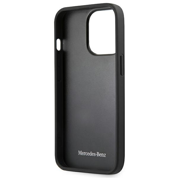 Mercedes MEHCP13LMBLBK iPhone 13 Pro / 13 6.1" schwarz/schwarz hartcase Leder Mesh Metall Logo