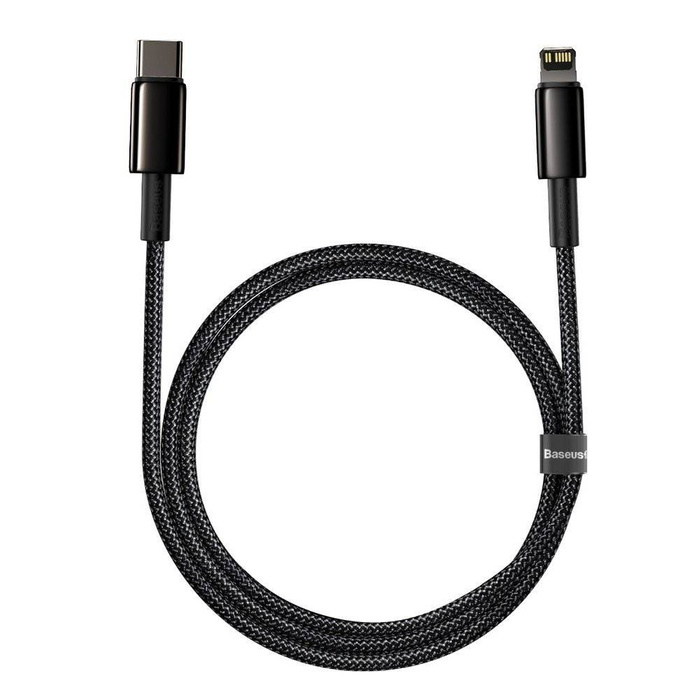 Cavo Baseus USB tipo C - Alimentazione di ricarica rapida 20 W 1 m nero ( Lightning -01)