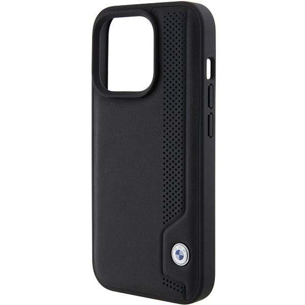 Hülle Bmw Bmhcp15l22rbdk IPhone 15 Pro 6.1" Schwarz/Schwarz Hardcase Leder Blau Dots Case
