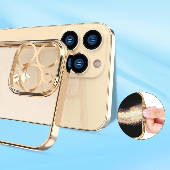 Kingxbar Wish Series etui ozdobione oryginalnymi Kryształami Swarovskiego iPhone 13 różowy