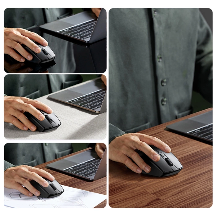 Mouse senza fili UGREEN MU101 2.4G+BT (Blu)