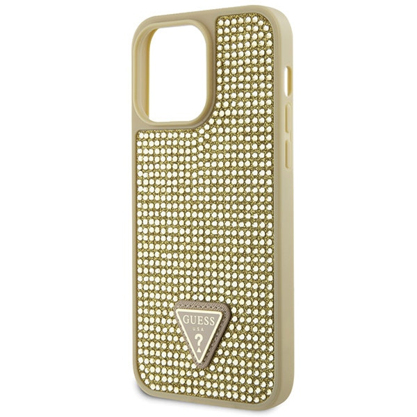 Hülle Guess GUHCP14XHDGTPD iPhone 14 Pro Max 6,7" gold/gold hartcase Strass-Dreieck Case