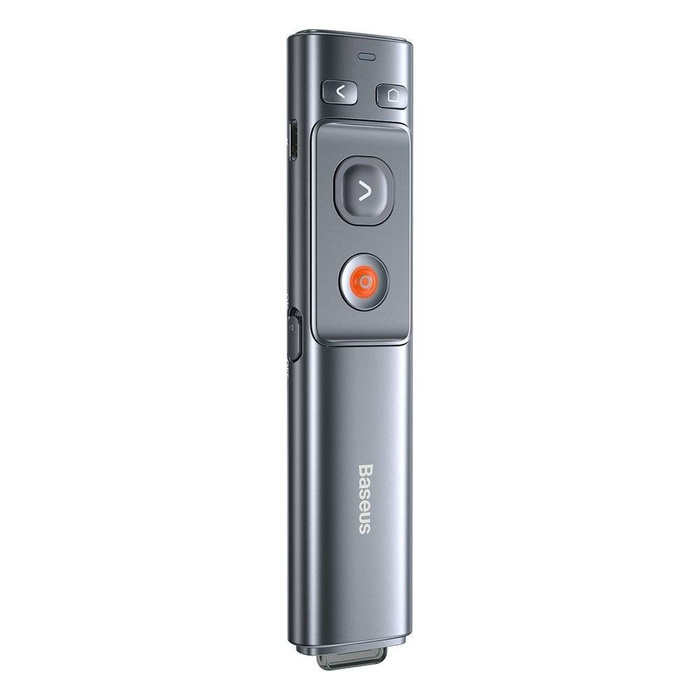 Baseus Orange Dot Wireless Presenter (Red Laser)(Charging) Grey