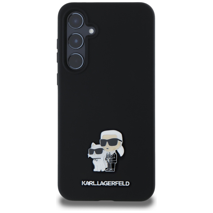 Etui Karl Lagerfeld KLHCSSamsung Galaxy A55SMHKCNPK Samsung Galaxy A55 Samsung Galaxy A556 hardcase czarny/black Silicone Karl&Choupette Metal Pin