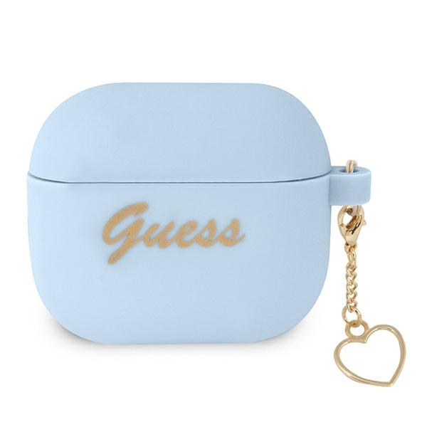 Guess GUA3LSCHSB kryt AirPods 3 modrý / modrý Silicone Charm Collection