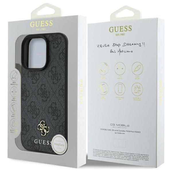 Guess GUHMP16LP4SM4MK iPhone 16 Pro 6.3"  czarny/black hardcase 4G Small Classic MagSafe