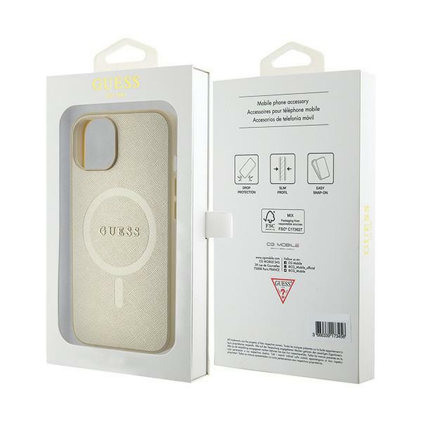 Funda Guess GUHMP15MPSAHMCB iPhone 15 Plus 6.7" oro/oro durocase Saffiano MagSafe Case