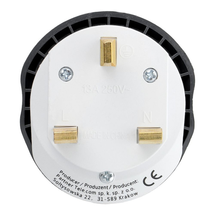 Adapter podróżny Blue Star GO TO Europe (Type E) 16A biały