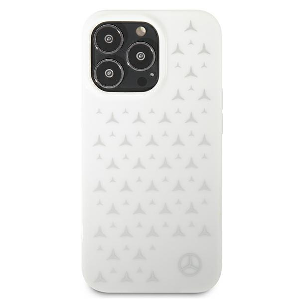  MERCEDES   13 Pro Max Plateado Patrón de Estrellas Blanco Hardcase