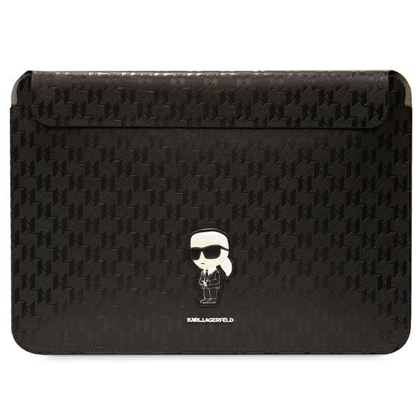 Karl Lagerfeld Ärmel KLCS16SAKHPKK 16" schwarz/schwarz Saffiano Monogramm Ikonik