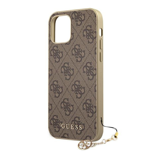 Case GUESS Apple iPhone 12 Pro Max 4G Charms Collection Brown Hardcase 