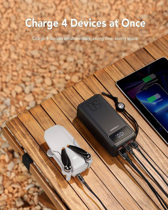 Powerbank Veger Tank Lite (W5001) PD QC3.0 5A 22,5W 50000 mAh czarny