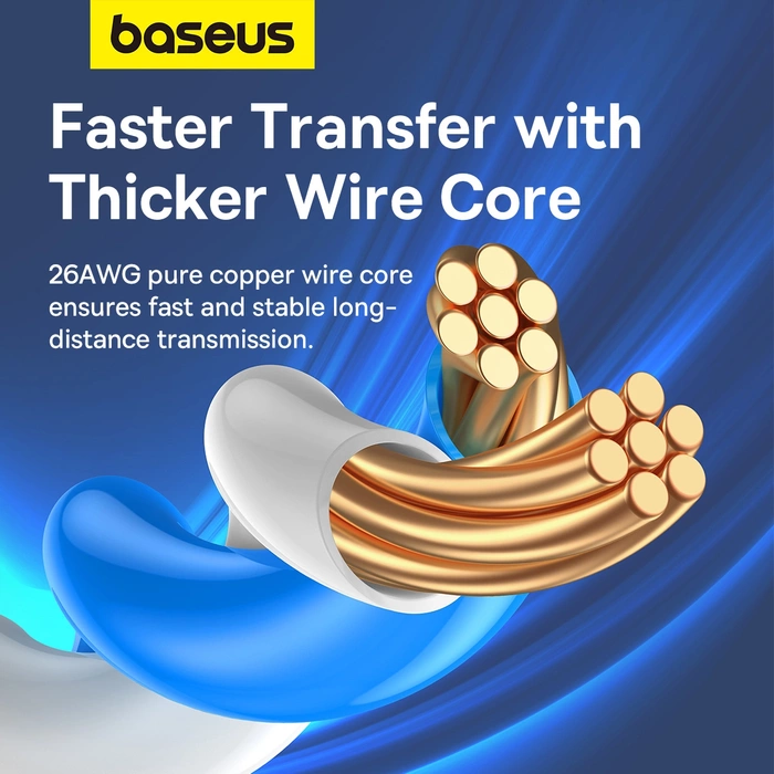 Baseus High Speed ​​Cat 6 RJ-45 1000Mb/s Ethernet cable 3m round - blue