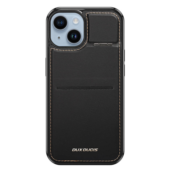 3-in-1-Hülle für iPhone 14 Plus mit MagSafe Wallet RFID-blockierender Ständer Dux Ducis Rafi Mag – Schwarz