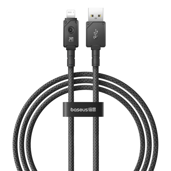 USB cable - Lightning Baseus Unbreakable 2.4A 480Mbps 1m - black