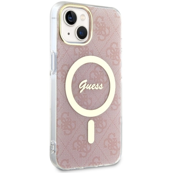 Cover Guess GUHMP14MH4STP iPhone 14 Plus 6,7" rosa/rosa rigidocase 4G MagSafe Case