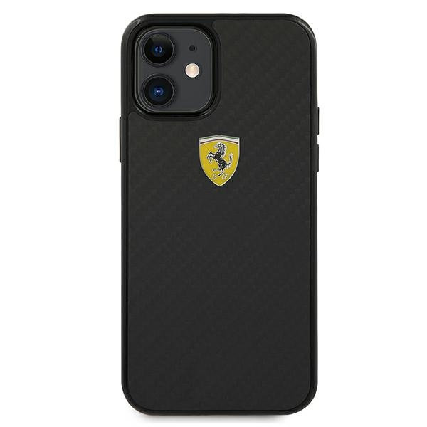 Case Ferrari Apple iPhone 12 Mini On Track Real Carbon Black Case