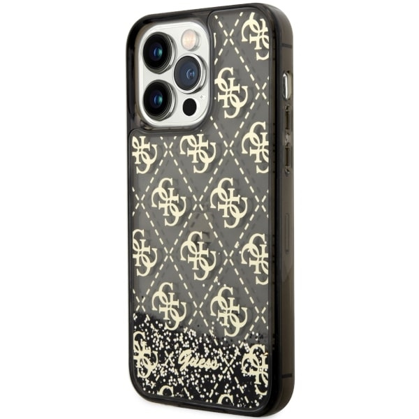 Hülle Guess GUHCP14XLC4PSGK iPhone 14 Pro Max 6,7" schwarz/schwarz hartcase Liquid Glitter 4G Transculent Case