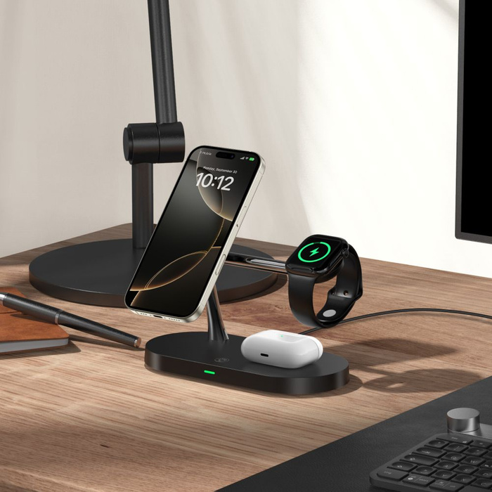 TECH-PROTECT A12 3IN1 CARICATORE MAGNETICO MAGSAFE WIRELESS NERO